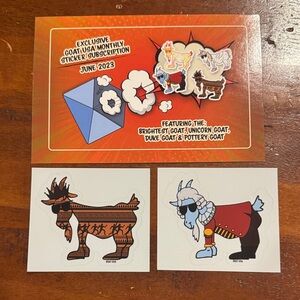GOAT USA June 2023 Subscription Stickers